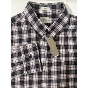 J Crew Shirt Mens Medium Multicolored Plaid Slim Fit Brushed Twill Size M